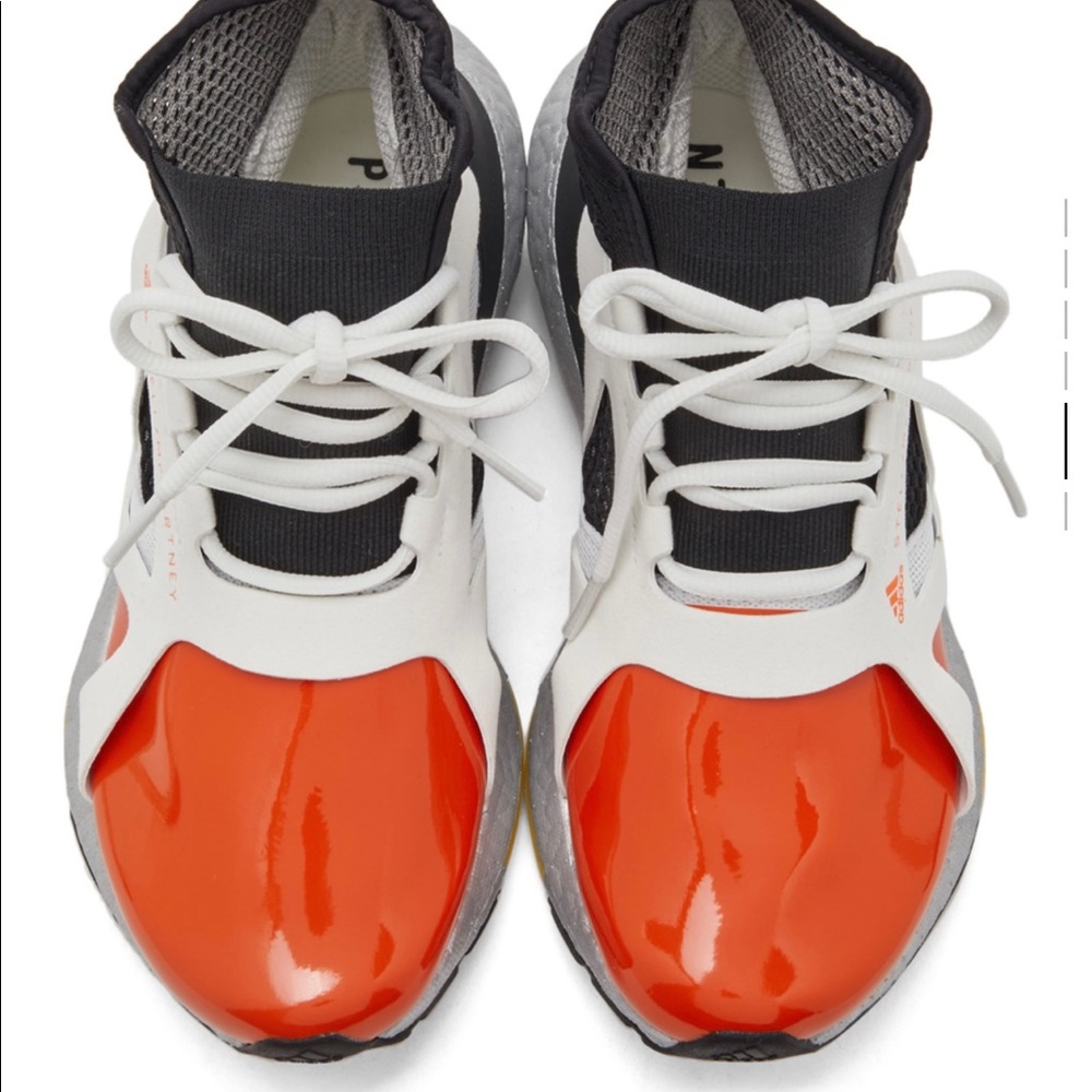 ADIDAS BY STELLA MCCARTNEY   white and orange ultraboost 21 sneakers